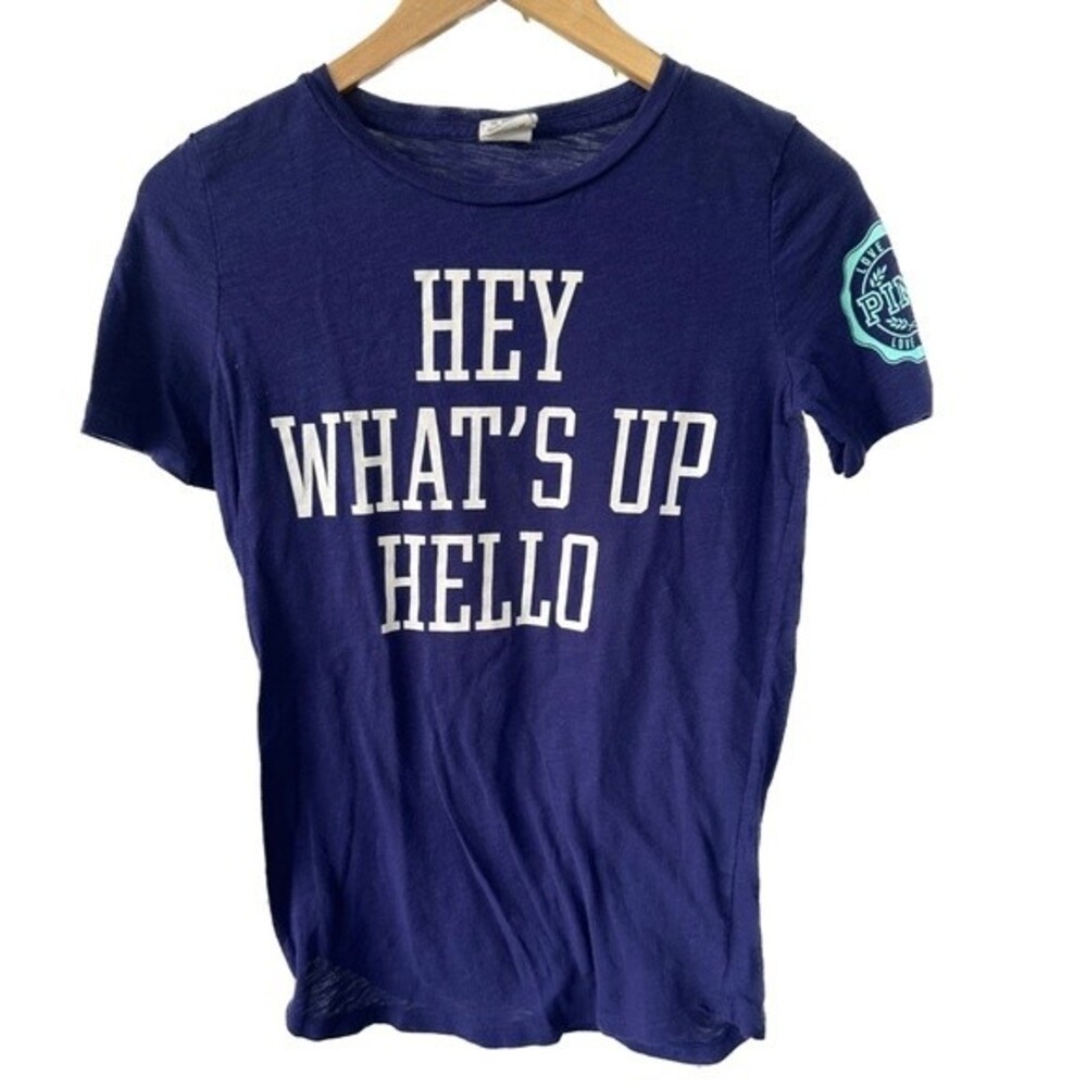 Victoria's Secret PINK Athleisure Catchy Phrase Slogan Classic T-Shirt XS
